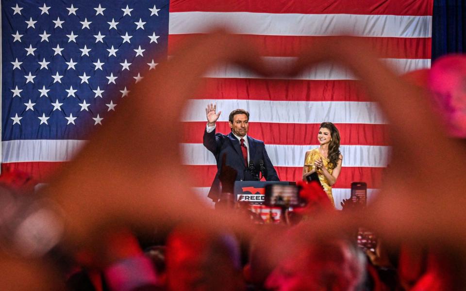 Ron DeSantis walks onstage - GIORGIO VIERA/AFP via Getty Images