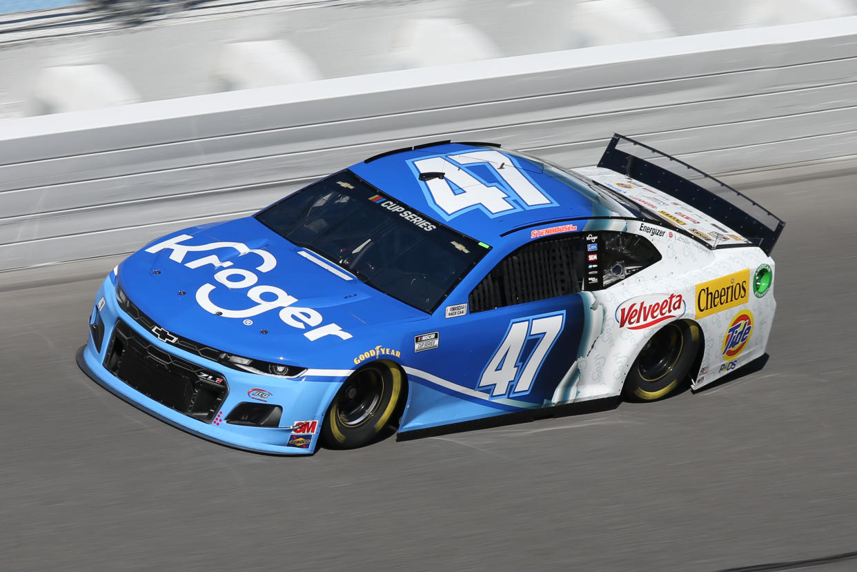 DAYTONA, FL - FEBRUARY 8: Ricky Stenhouse Jr., driver of the #47 JTG Daugherty Racing Kroger Chevrolet Camaro, during practice for the Daytona 500 on February 8, 2020 at Daytona International Speedway in Daytona Beach, Fl. (Photo by David Rosenblum/Icon Sportswire via Getty Images)