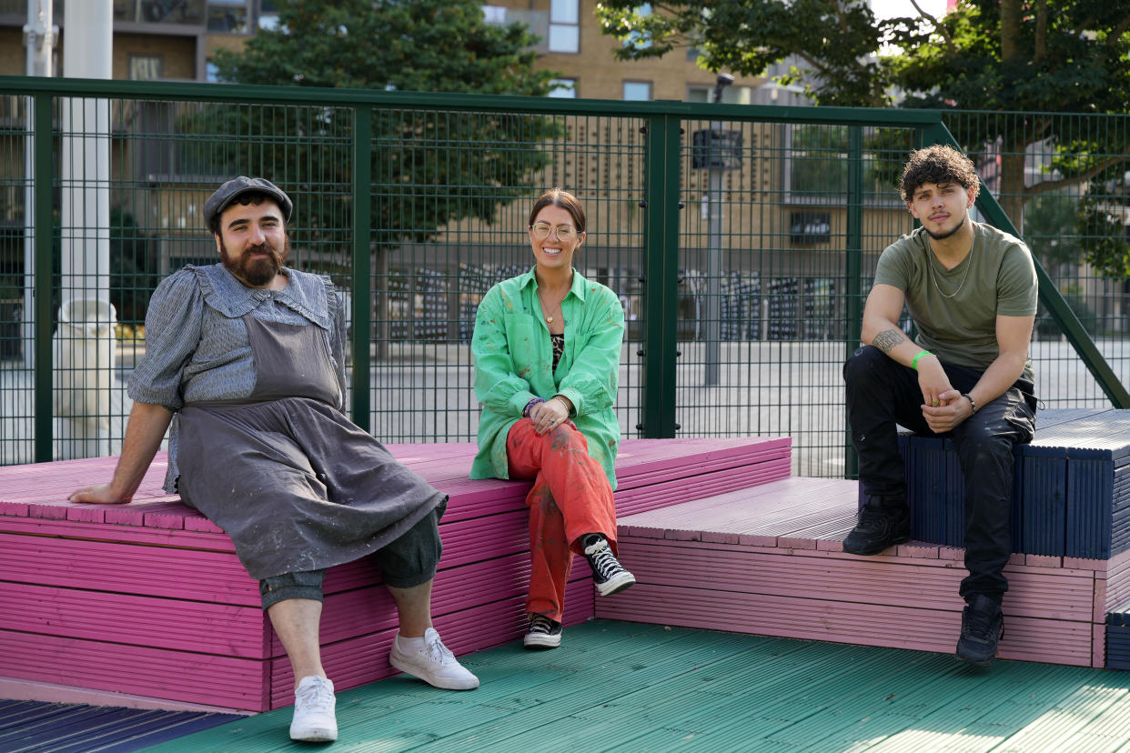 Interior Design Masters stars Ben, Roisin and Matt. (BBC)