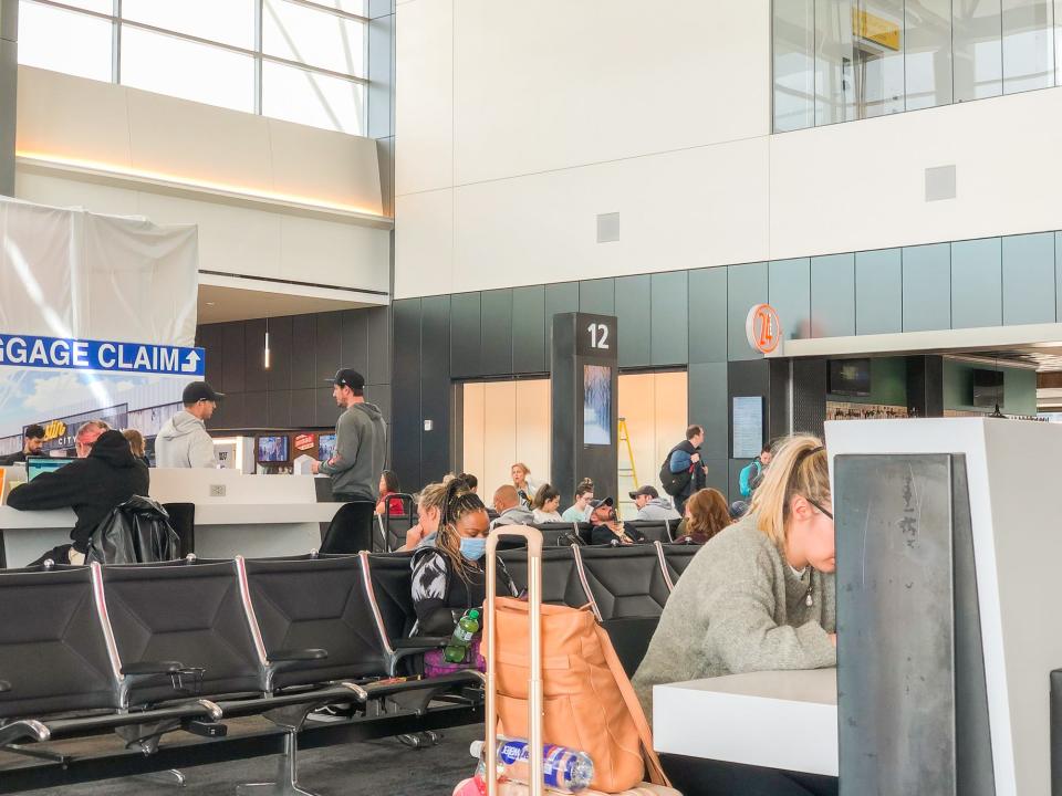 flying during coronavirus austin bergstrom airport five feet apart