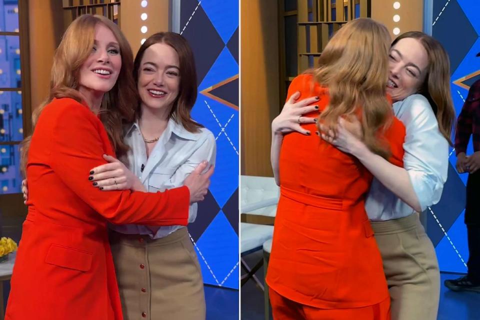 <p>Good Morning America/Instagram</p> Bryce Dallas Howard and Emma Stone on 