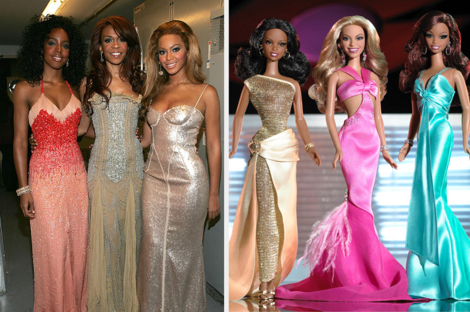 Destiny's Child and their respective Barbies