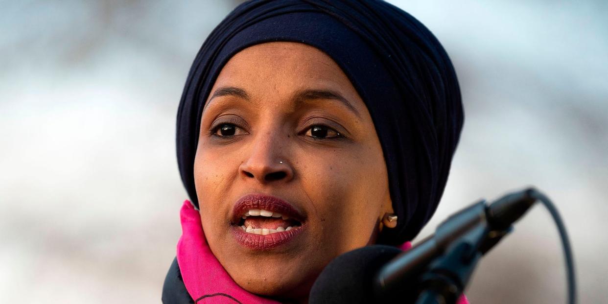 ilhan omar joe biden trump wall racist