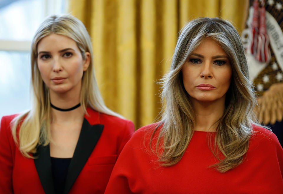 Ivanka Trump y Melania Trump, hija y esposa del presidente estadounidense Donald Trump. (Reuters)