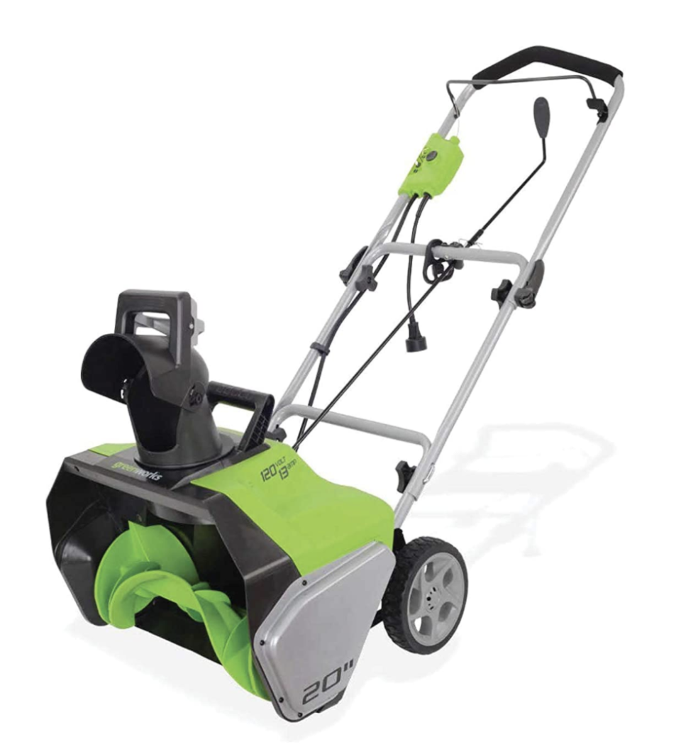 GreenWorks 13 Amp 20-Inch Corded Snow Thrower- Amazon Canada