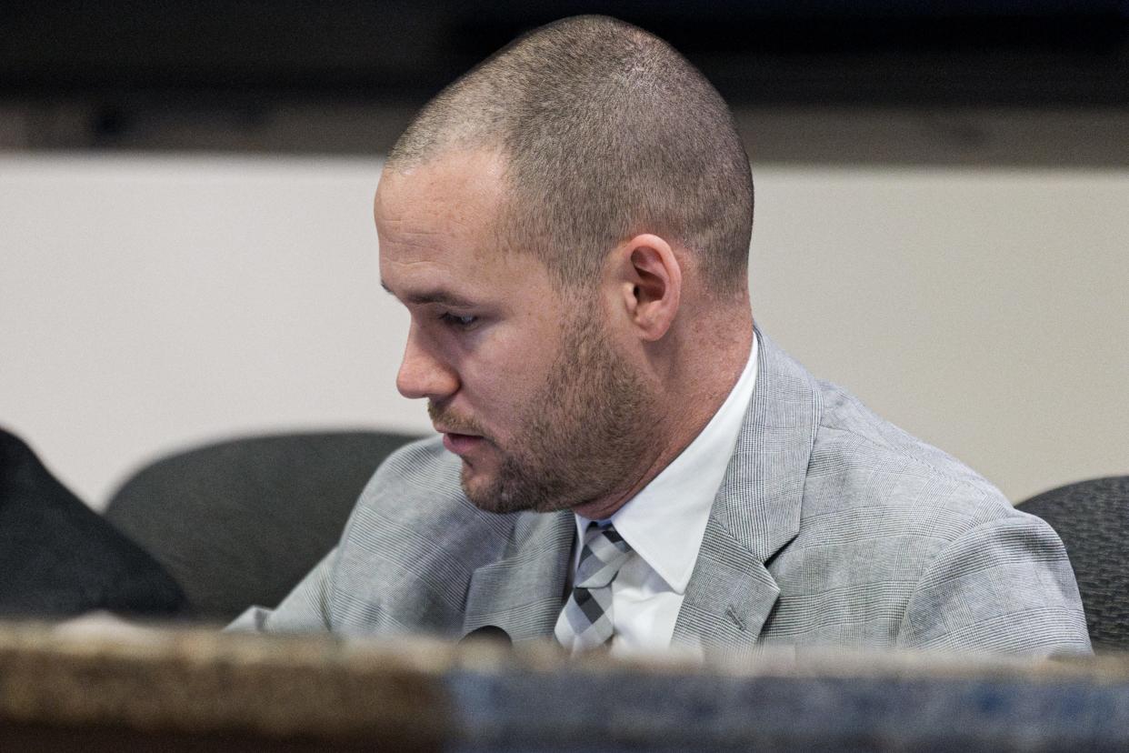 District 8 city Rep. Chris Canales speaks during the council meeting on Tuesday, Jan. 30, 2024, at El Paso City Hall.