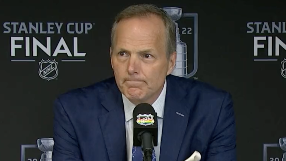 Lightning head coach Jon Cooper got emotional in his brief press conference after Game 4.