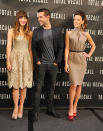 Jessica Biel, Collin Farrell et Kate Beckinsal à la séance photo du film Total Recall, à l'hôtel Four Seasons de Los Angeles.