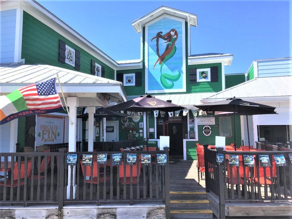 Freckled Fin Irish Pub is at 5337 Gulf Drive, Holmes Beach.