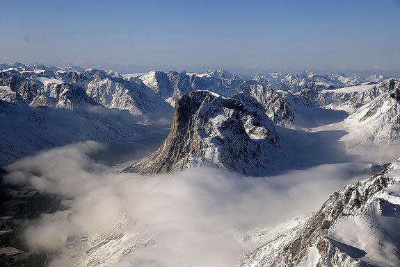 Sukkertoppen Isflade, a small ice cap in the southwest Greenland mountains.