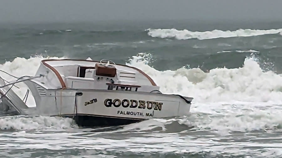 Charlie Griffin and his dog Leila departed from Virginia Beach and were en route to Pirate’s Cove Marina, Manteo, for repairs, the U.S. Coast Guard said Tuesday. Photo from U.S. Coast Guard