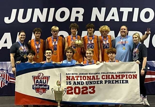 The Louisville Fury 15 Orange team won an AAU volleyball national championship earlier this month in Orlando, Florida.