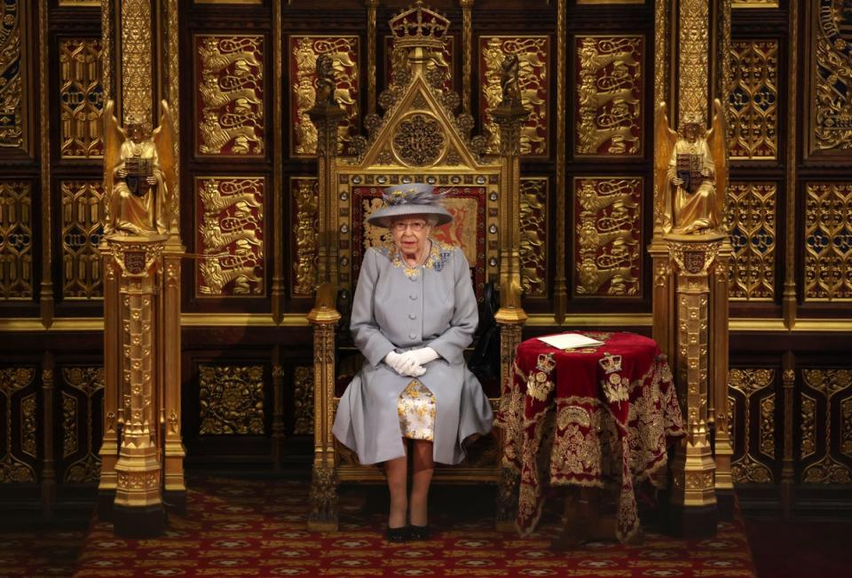 Queen Elizabeth II delivers the Queen's Speech in the House of Lord's Chamber during the State Opening of Parliament at the House of Lords (Getty Images)