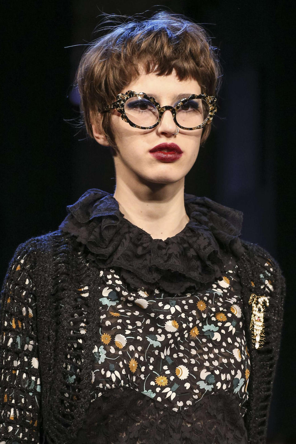 <p>It's easy for bejeweled anything to become overwhelming. But these gorgeous frames from <span>Anna Sui</span> feely modern, girl, and royal all at once. A touch of jewels is always refreshing when done properly.</p><p>Buy it <a rel="nofollow noopener" href="https://www.amazon.com/Miu-Cateye-Eyeglasses-Embellished-Stones/dp/B06XHX61YC?ie=UTF8&camp=1789&creative=9325&linkCode=as2&creativeASIN=B06XHX61YC&tag=instycom00-20&ascsubtag=8a9eac7b99d74da0cc6dcf22ca6bb35c" target="_blank" data-ylk="slk:here;elm:context_link;itc:0;sec:content-canvas" class="link ">here</a> for $295.</p>