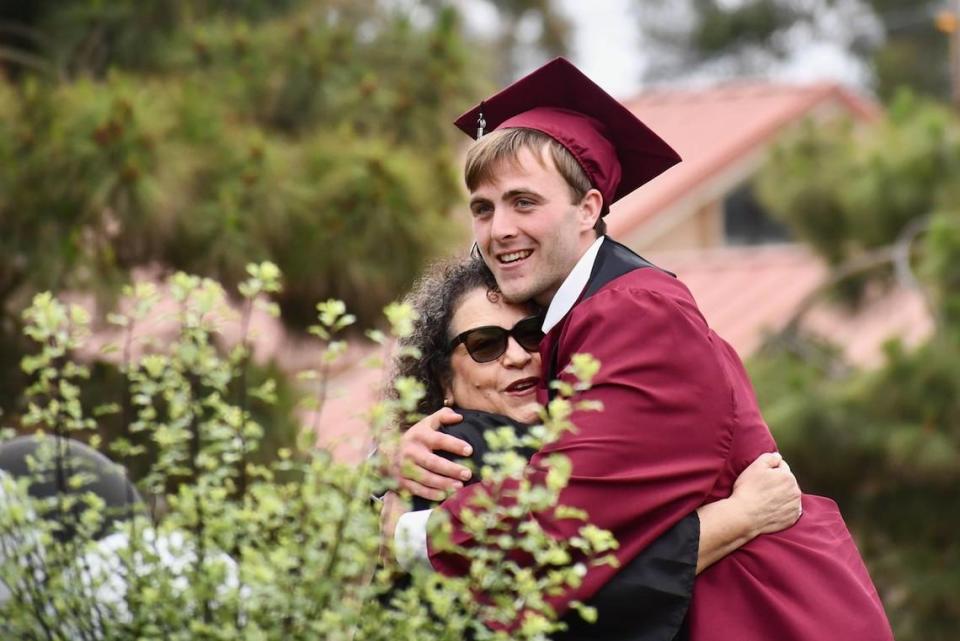 Lopez Continuation School in Arroyo Grande held its graduation ceremony on Wednesday for 92 students, including Trenton Hightower (above).