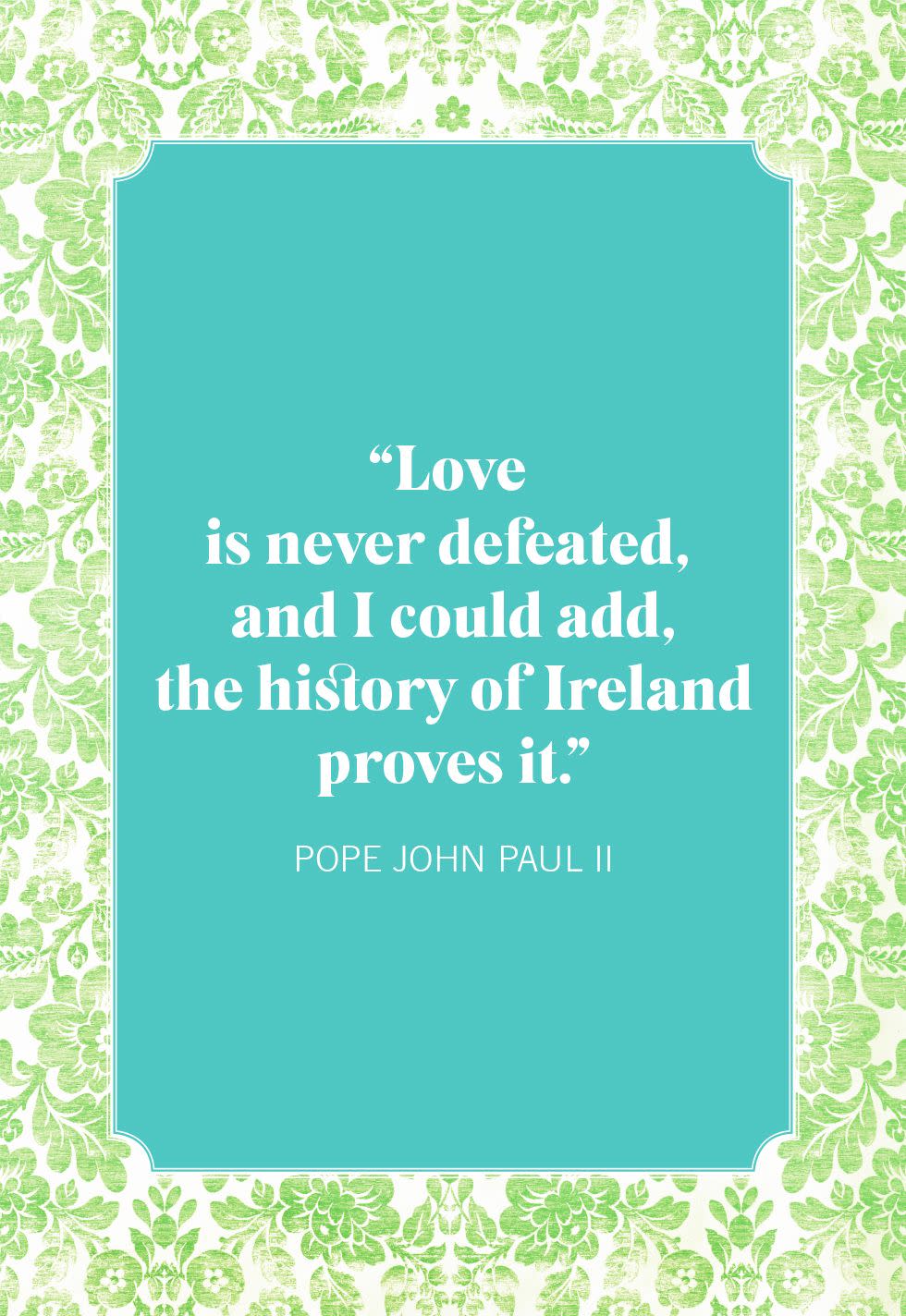 st patricks day quotes pope john paul ii