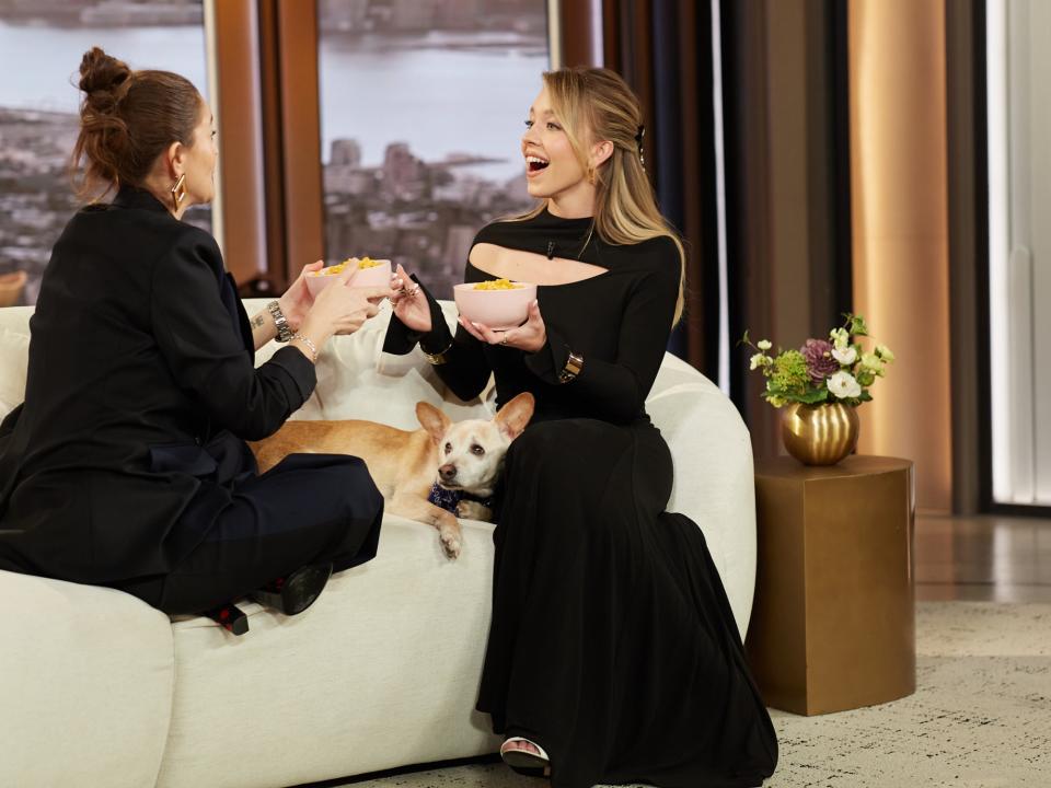 Drew Barrymore, Sydney Sweeney on "The Drew Barrymore Show" on March 27.