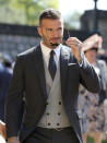 <p>Übrigens herrscht bei der Royal Wedding strahlender Sonnenschein. Hochzeitsgast David Beckham greift zur Sonnenbrille. (Bild: Gareth Fuller/PA Wire) </p>