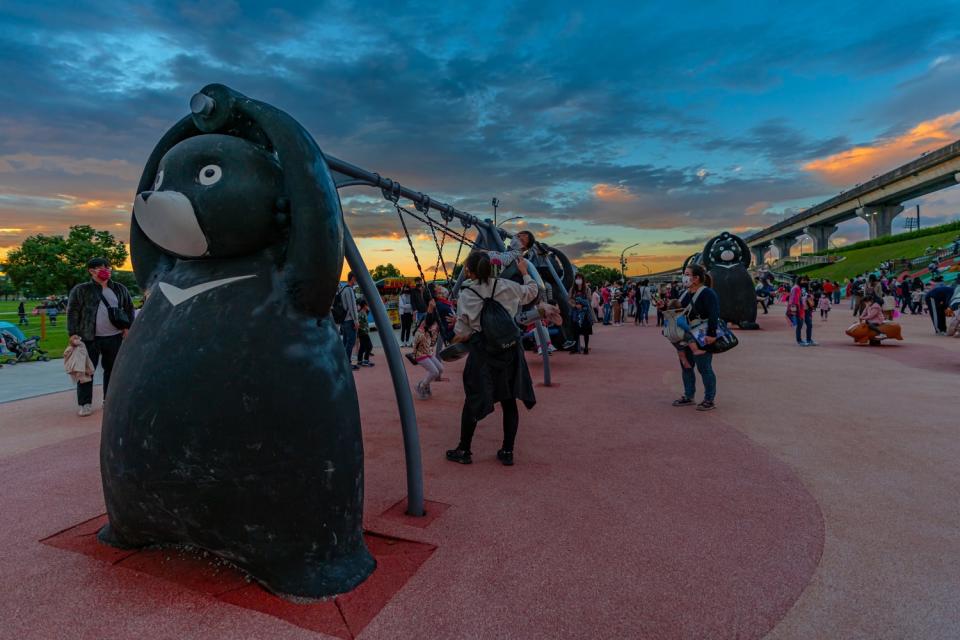 熊猴森樂園-暑假必玩遊戲場。   圖：新北市水利局提供