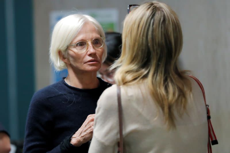 Actress Ellen Barkin arrives after a lunch break to watch the case of film producer Harvey Weinstein at New York Criminal Court during his sexual assault trial in the Manhattan borough of New York City, New York