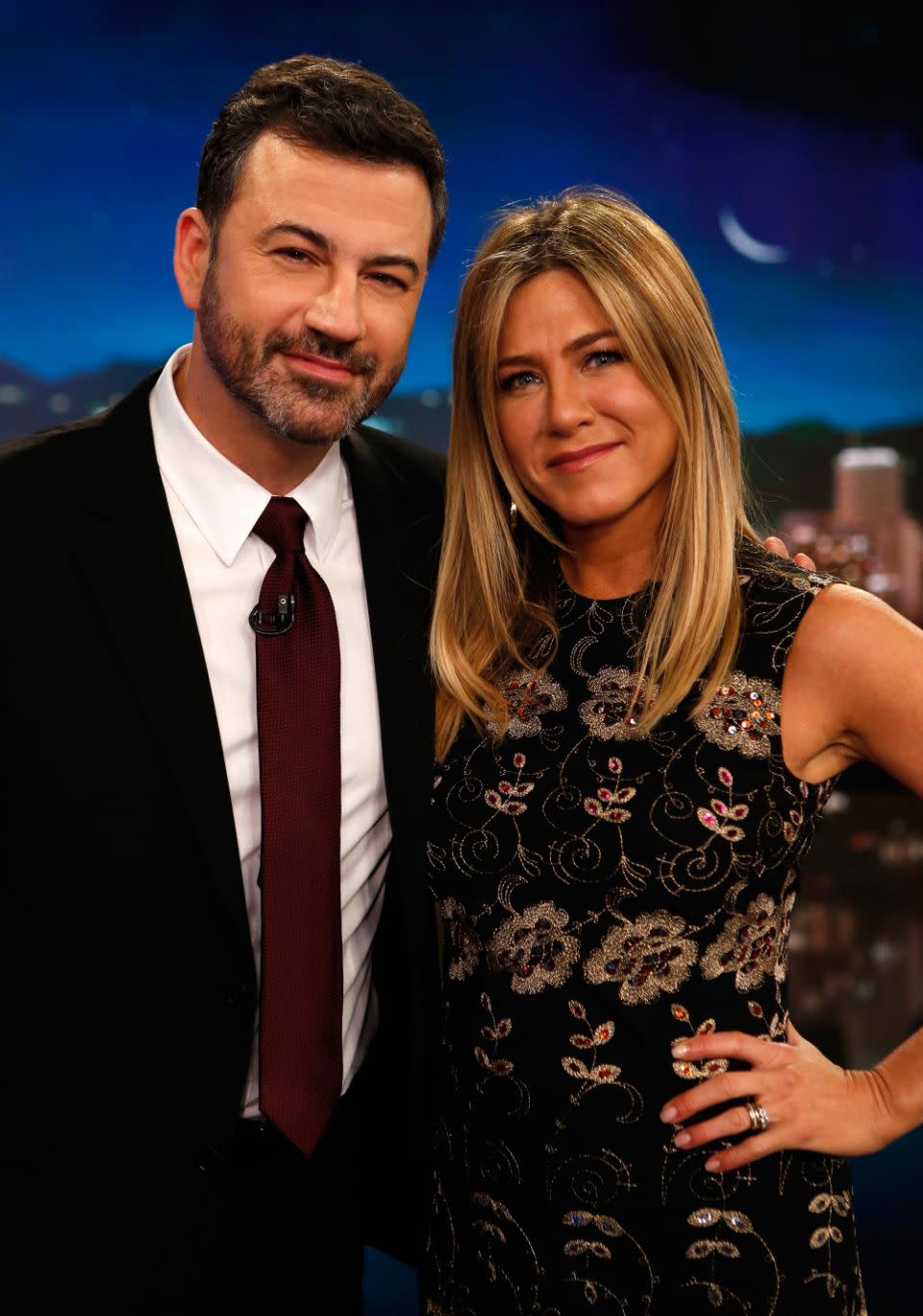 Jimmy Kimmel and Jen are close friends and she is happy for the interview to go ahead because she trusts him. Source: Getty