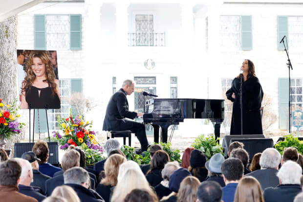 Alanis Morissette performs onstage at the public memorial for Lisa Marie Presley on January 22, 2023, in Memphis, Tennessee.<p>Jason Kempin/Getty Images</p>