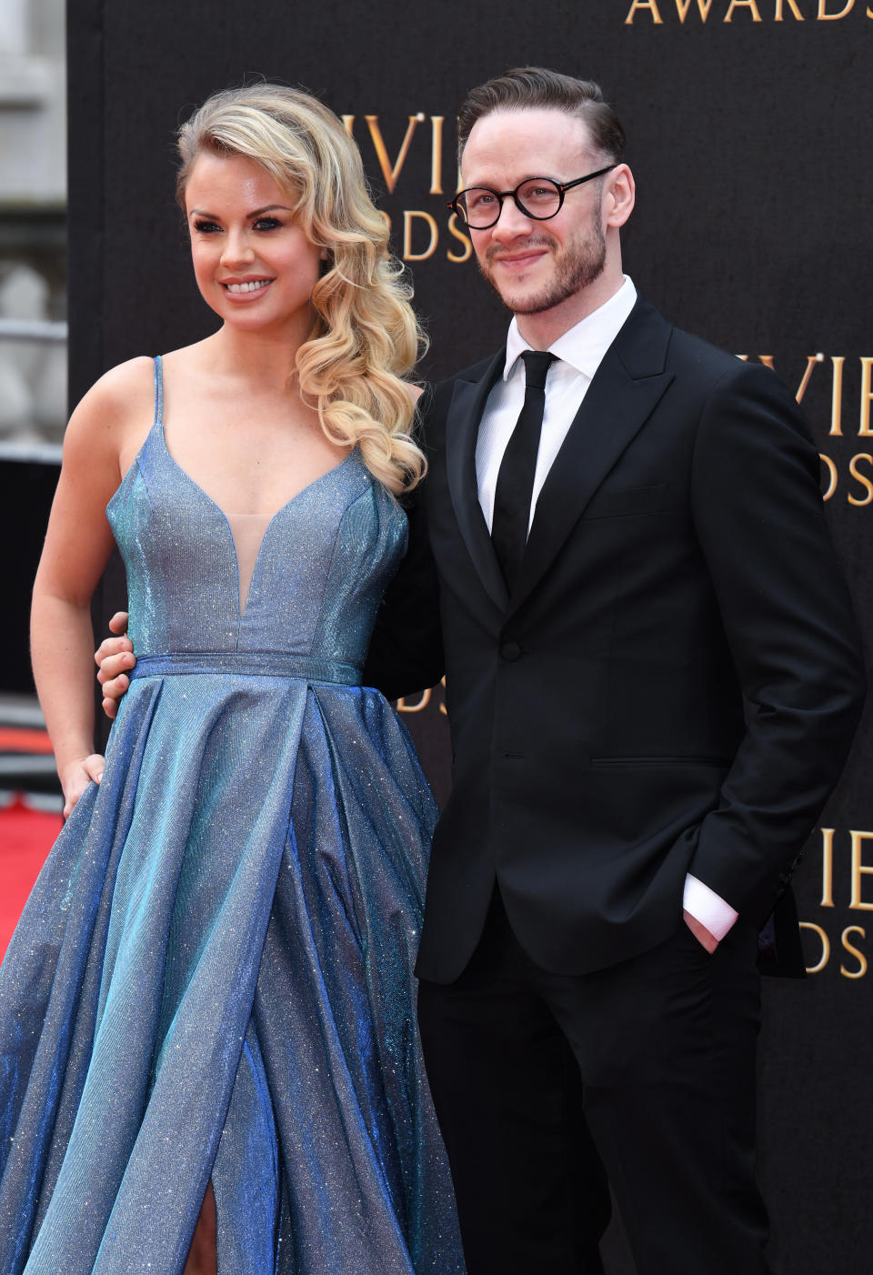 Joanne Clifton and Kevin Clifton attending the Laurence Olivier Awards, Royal Albert Hall, London. Photo credit should read: Doug Peters/EMPICS Entertainment