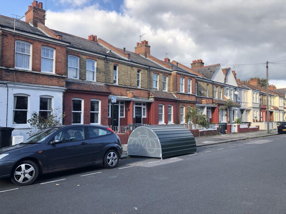 Bike hangars take up the same space as a single car (Emily Beament/PA)