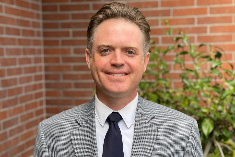 This undated photo provided by the National Catholic Educational Association in June 2021 shows Lincoln Snyder. On Wednesday, June 30, 2021, the NCEA will install him as their new president and CEO. He had served as superintendent of schools for the Diocese of Sacramento, California, since 2015. (NCEA via AP)