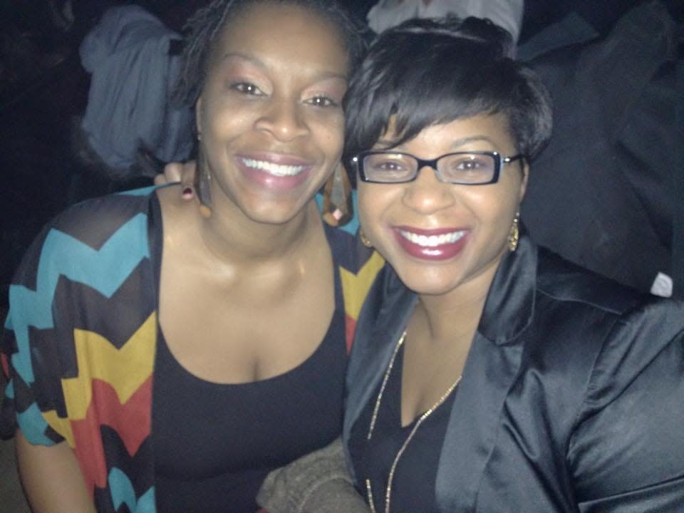 Sisters Sandra Bland, left, and Sharon Cooper in 2015, the year Bland died in a jail cell in Waller County, Texas, after a routine traffic stop.