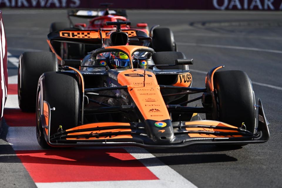 Concerns were raised about the flexibility of McLaren’s rear-wing in Azerbaijan (Getty Images)