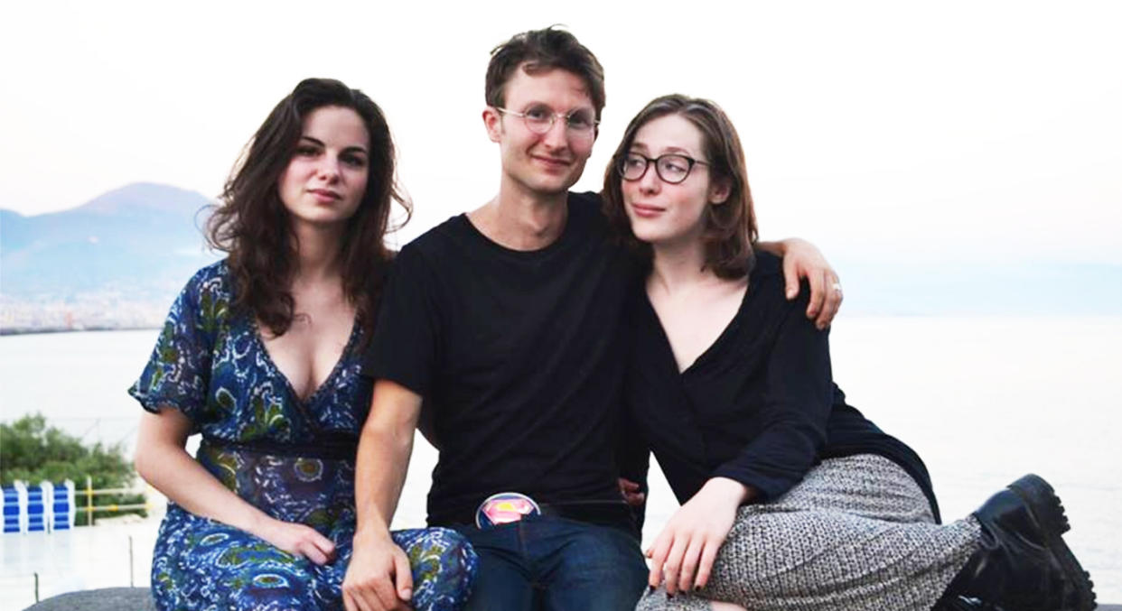 Inigo Lapwood was in a polyamorous triad relationship with Francesca (left) and Jess (right).