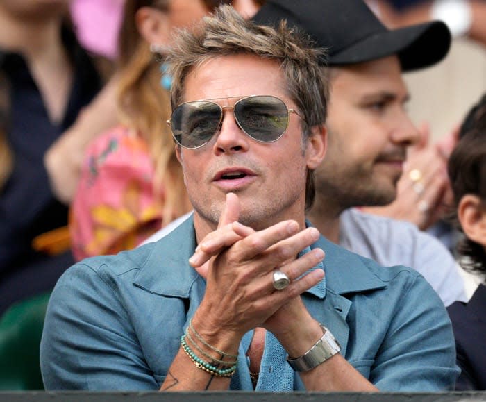 Brad Pitt causa furor en la final de Wimbledon