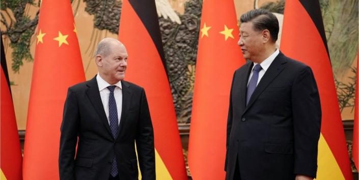 Olaf Scholz and Xi Jinping