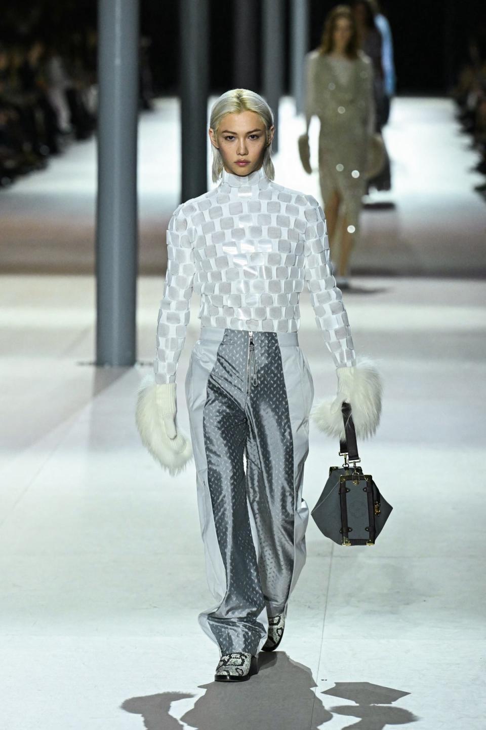Felix walking for Louis Vuitton in March 2024 (AFP via Getty Images)