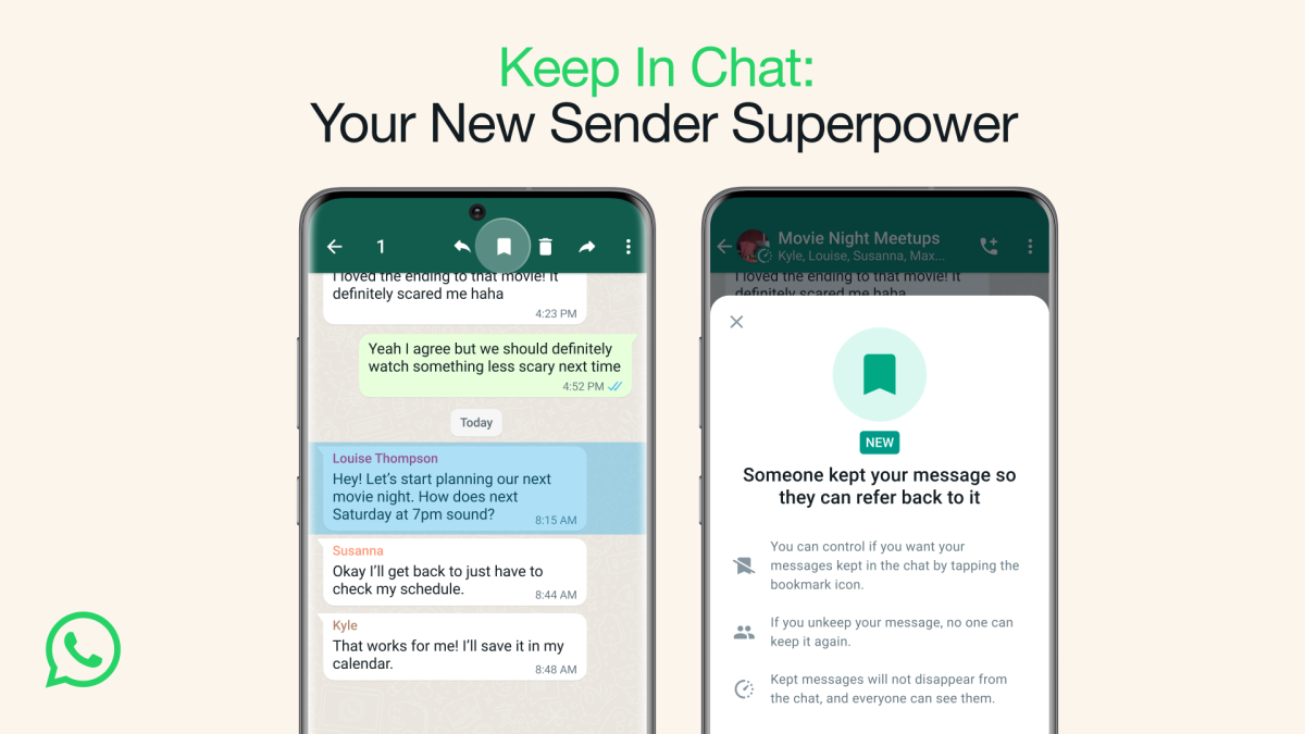 WhatsApp Introduces “Stay in Chat” Feature for Saving Important Messages