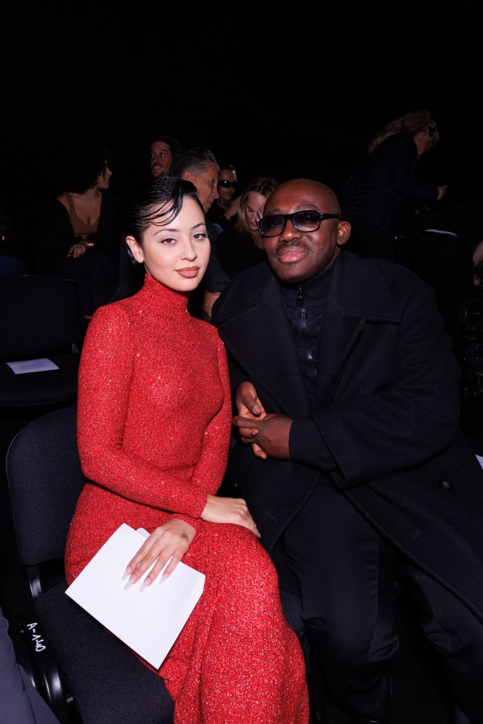 Alexa Demie and Edward Enninful at Balenciaga (Balenciaga)