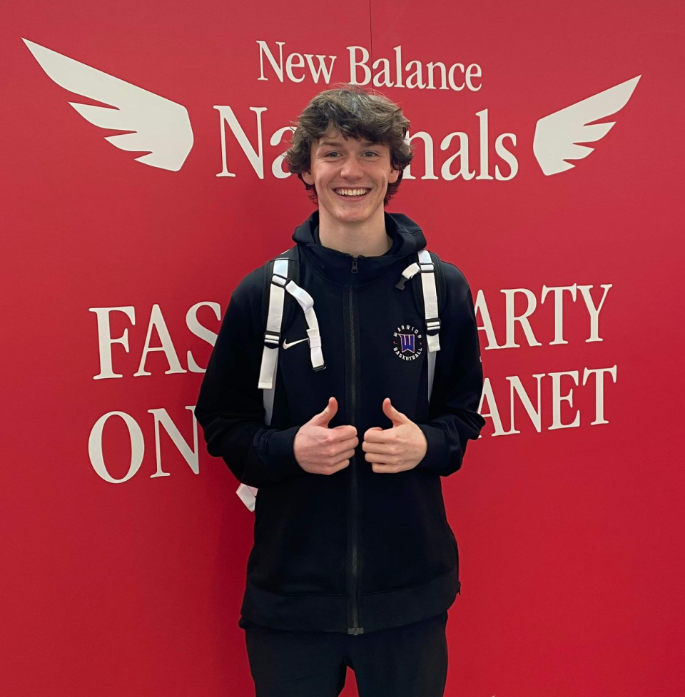 Winnacunnet High School senior Oliver Duffy competed in both the pentathlon and long jump at Sunday's New Balance Indoor National track and field championship meet in Boston.