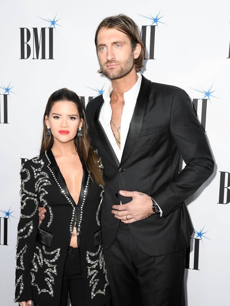 Morris with husband, singer-songwriter Ryan Hurd. (Photo by Mickey Bernal/FilmMagic/Getty Images)