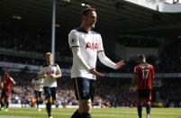 Britain Soccer Football - Tottenham Hotspur v AFC Bournemouth - Premier League - White Hart Lane - 15/4/17 Tottenham's Vincent Janssen celebrates scoring their fourth goal Action Images via Reuters / Paul Childs Livepic