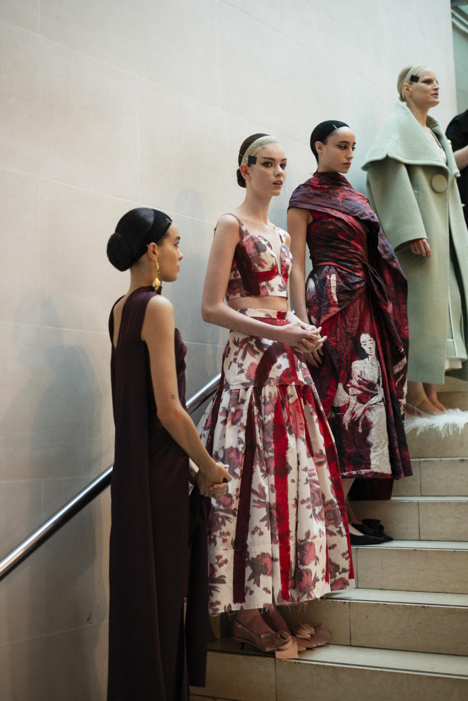 Backstage at Erdem Fall 2024 Ready-to-Wear Collection at London Fashion Week