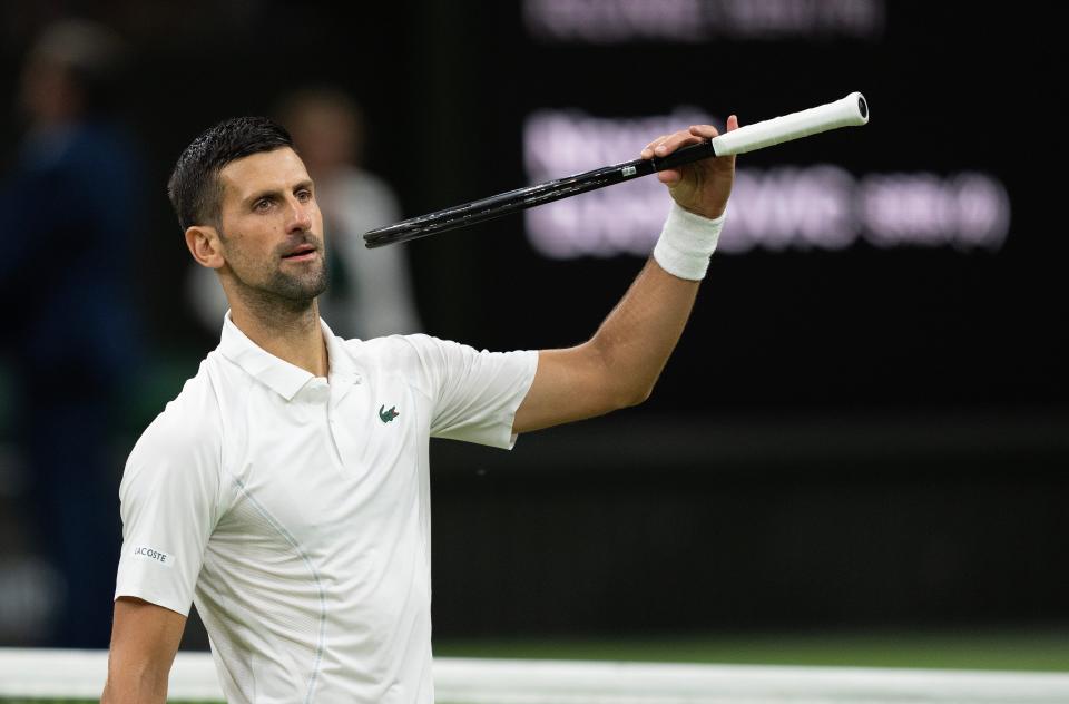 Novak Djokovic defeated Holger Rune of Denmark on day 8 at Wimbledon.