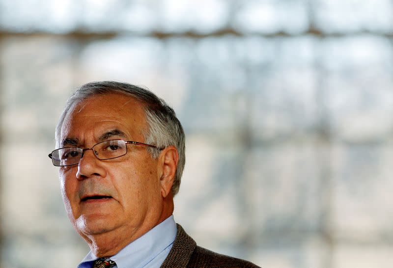 FILE PHOTO: Rep. Barney Frank (D-MA) speaks at a news conference announcing that he would not seek a 17th term in congress next year in Newton