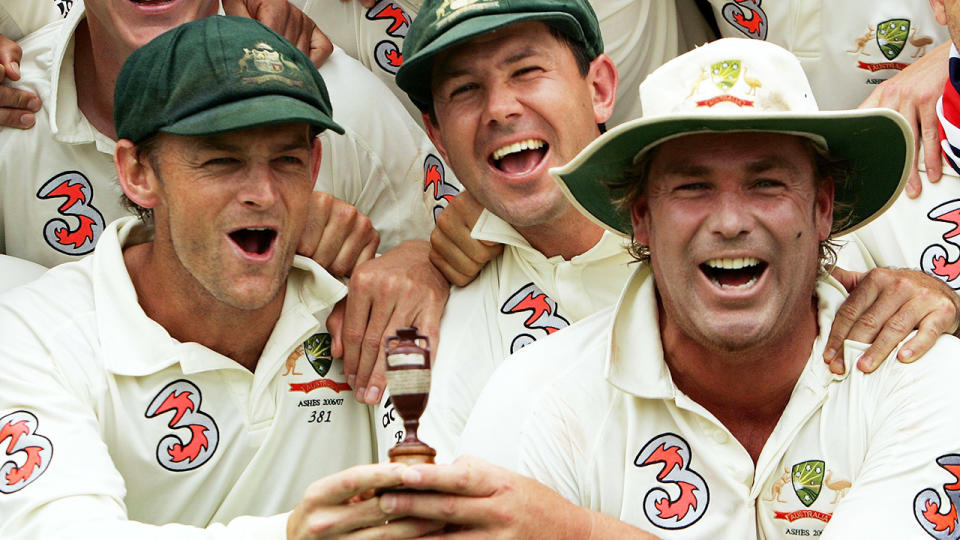 Adam Gilchrist, Ricky Ponting and Shane Warne, pictured here during their Test careers for Australia.