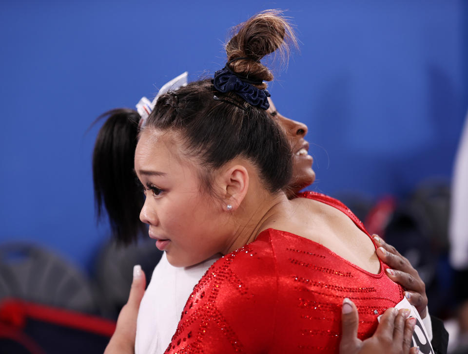 Sunisa Lee's chances to win a gold medal in the all-around, like everyone else's, opened up once Simone Biles decided to withdraw. (Photo by Laurence Griffiths/Getty Images)