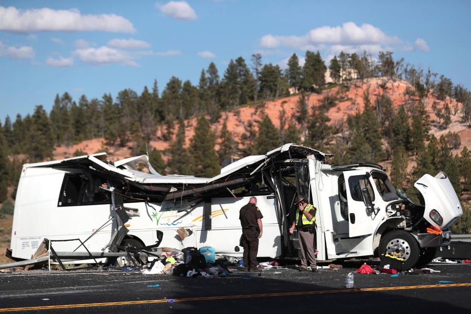 The tour bus was headed towards Bryce Canyon National Park, according to officials (AP)