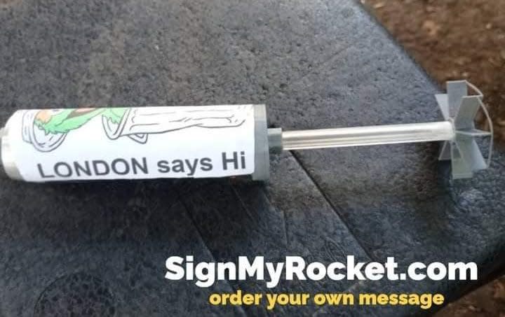 A Ukrainian rocket destined for Russian targets with a special message from Britons - Sign My Rocket