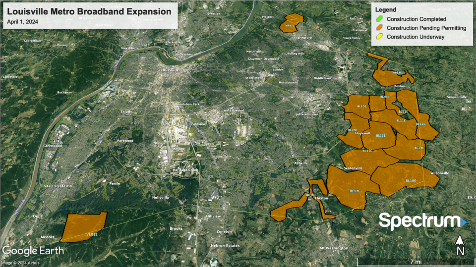 Over 1,800 homes and businesses will soon have access to high-speed internet by Spectrum for the first time. Broadband project organizers anticipate construction of the 27.5-mile network to take approximately nine months to complete.