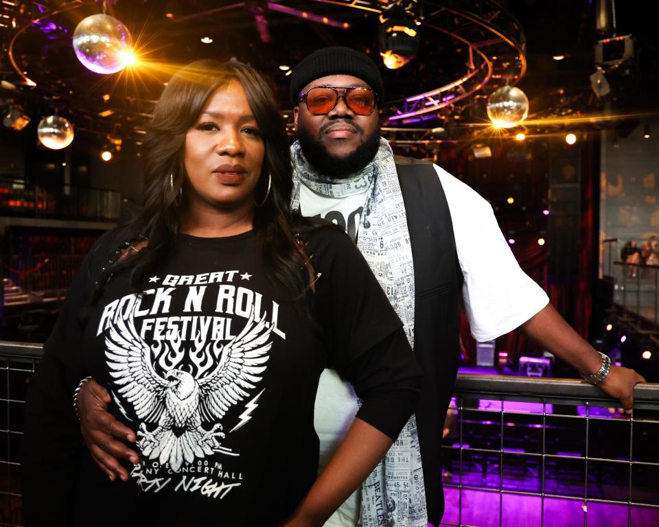 Michael and Tanya Trotter of The War and Treaty pose for a portrait on Saturday, May 13, 2023, at the Brooklyn Bowl in Nashville, Tennessee. Photo by Abbey Cutrer | Special to The Tennessean