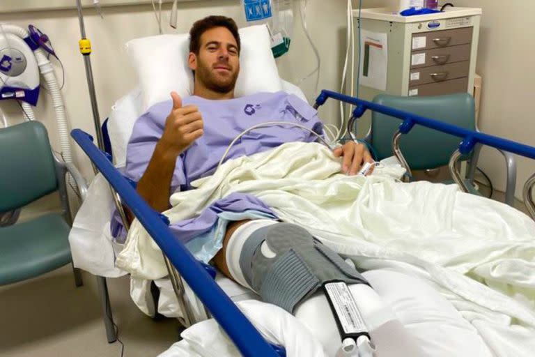 Del Potro, luego de la operación en la rodilla